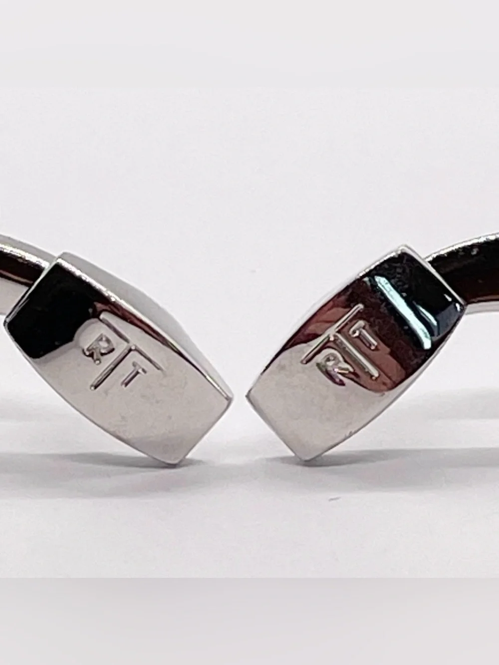 Tateossian Pearl Ball Cufflinks Silver Tone Gray Boxed Designer Luxury Modern